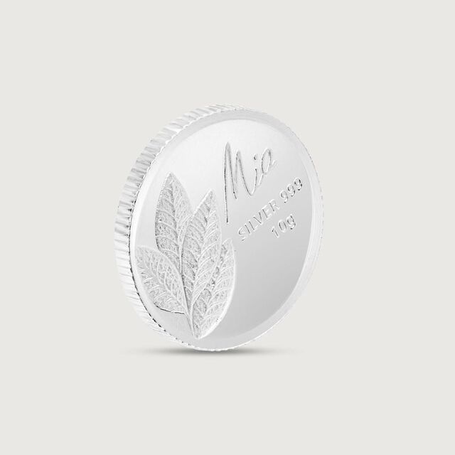 10 GM 999 Mango Leaf Silver Coins,,hi-res image number null