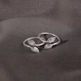 Delicate Duo Silver Toe Rings,,hi-res view 1