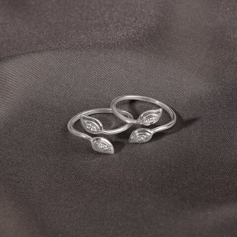 Delicate Duo Silver Toe Rings