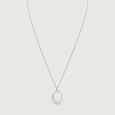 Classic Oval Silver Necklace,,hi-res view 4