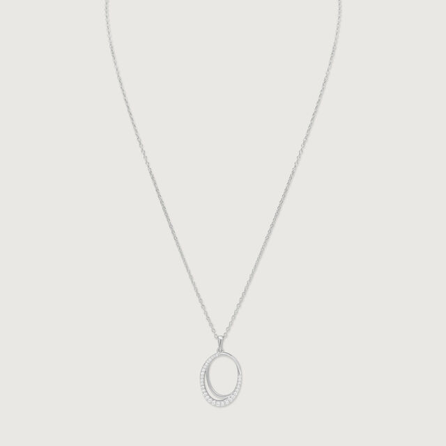 Classic Oval Silver Necklace,,hi-res image number null