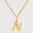 Letter Perfect 'N' Gold Pendant,,hi-res view 3