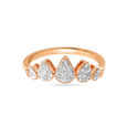 14KT Rose Gold Glistening Rain Droplet Diamond Finger Ring,,hi-res view 2