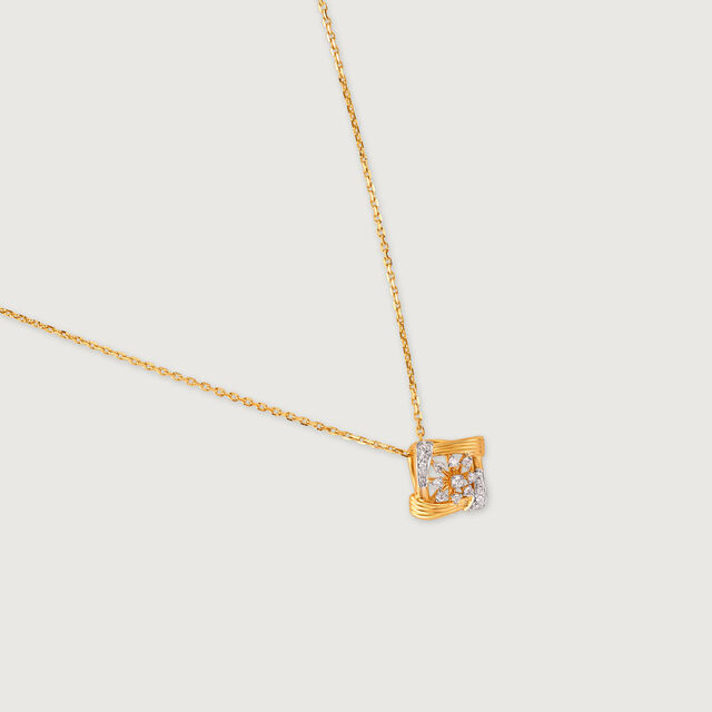 Luxe Floral Gold & Diamond Necklace,,hi-res image number null