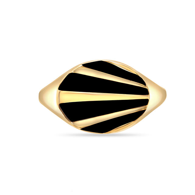 14KT Yellow Gold Bold Stripes Ring,,hi-res view 2