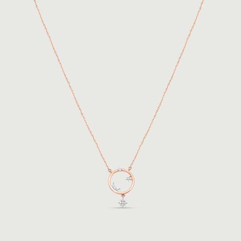 Starry Whirl Diamond Necklace