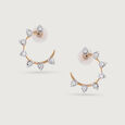 Dazzling Grace Gold & Diamond Hoop Earrings,,hi-res view 3
