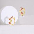 Vivid Charm Sapphire Hoop Earrings,,hi-res view 1