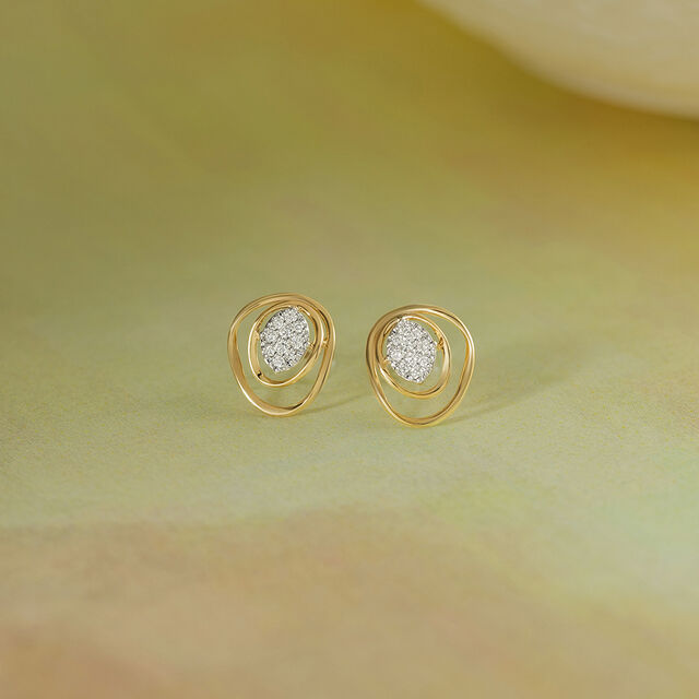 Together Forever Gold Stud Earrings,,hi-res image number null