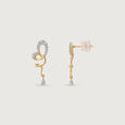Spiral Buzz Cubic Zirconia Drop Earrings,,hi-res view 4