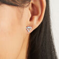 Dazzling Triple-Layer Silver Ear Stud Earrings,,hi-res view 2