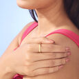 Radiant Minimal Gold Ring,,hi-res view 2