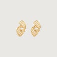 Twisted Rhythm Gold Stud Earrings,,hi-res view 1