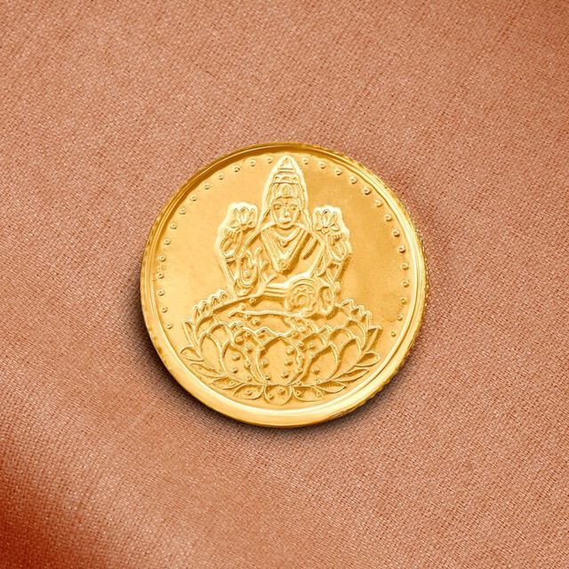 gram 22 Karat Gold Coin with Lakshmi Motif