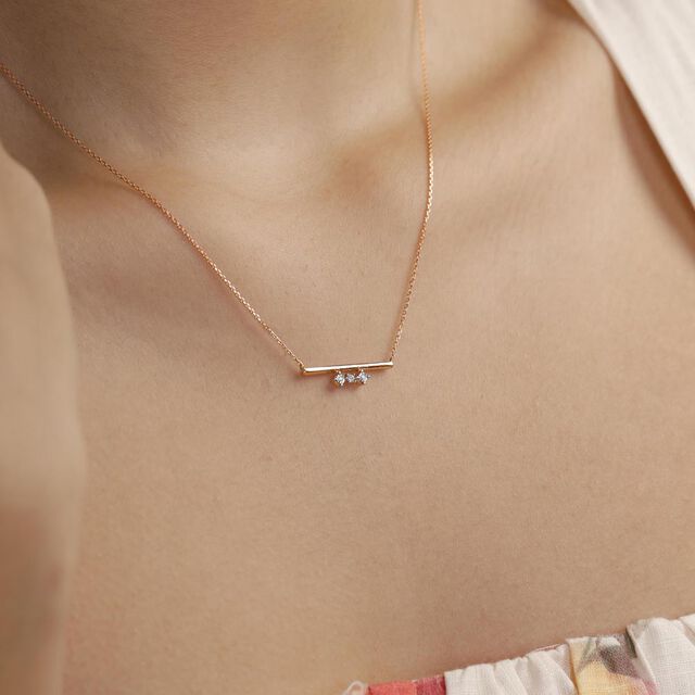 Sleek Horizon Diamond Necklace,,hi-res image number null