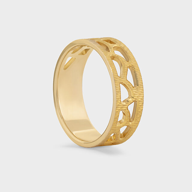 Bold Cut Gold Finger Ring,,hi-res image number null
