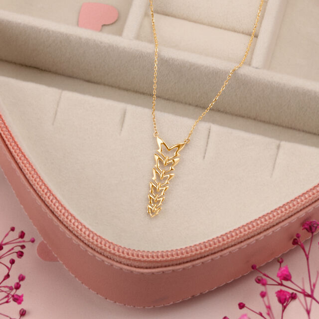 Butterfly Ballet 14KT Yellow Gold Necklace,,hi-res image number null