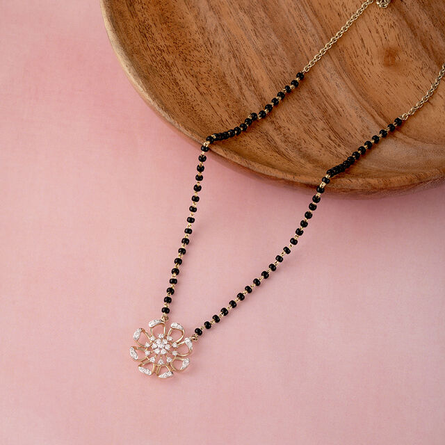 Blooming Bliss Gold and Diamond Mangalsutra,,hi-res image number null