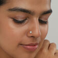 Orbit Spark Gold and Diamond Nose Pin,,hi-res view 2