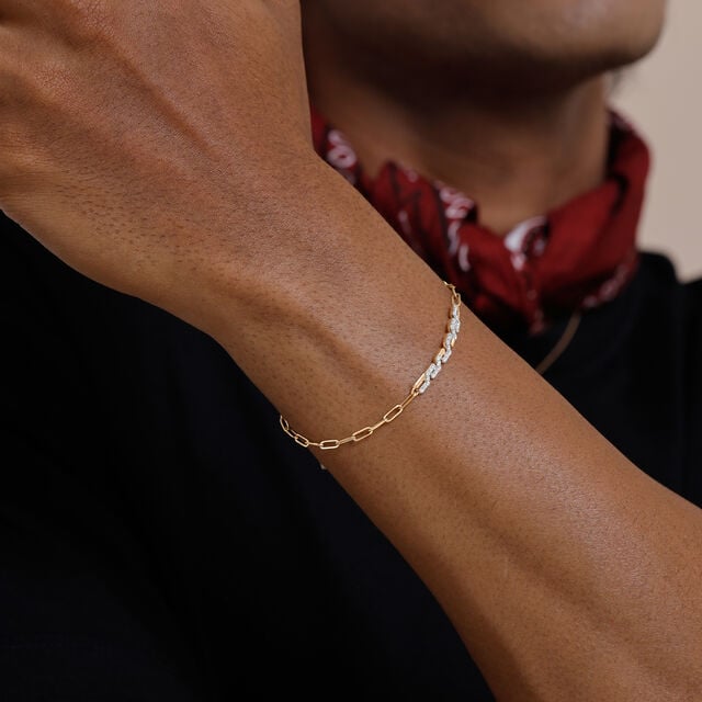 Dynamic Geometric Diamond Bracelet,,hi-res image number null