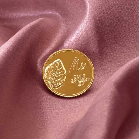 10 GM 24 Karat Tulsi Leaf Gold Coin