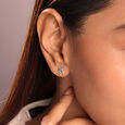 Ethereal Azure 14KT Gold & Blue Topaz Stud Earrings,,hi-res view 2