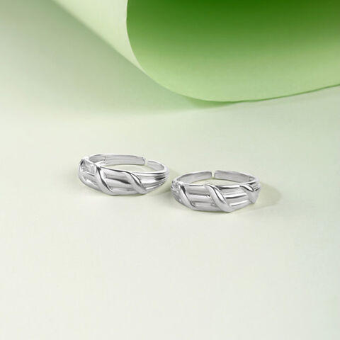 Twist Play Silver Toe Ring