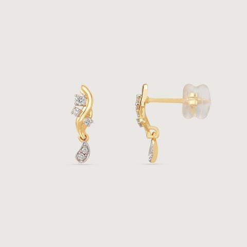 Graceful Drift Diamond Drop Earrings