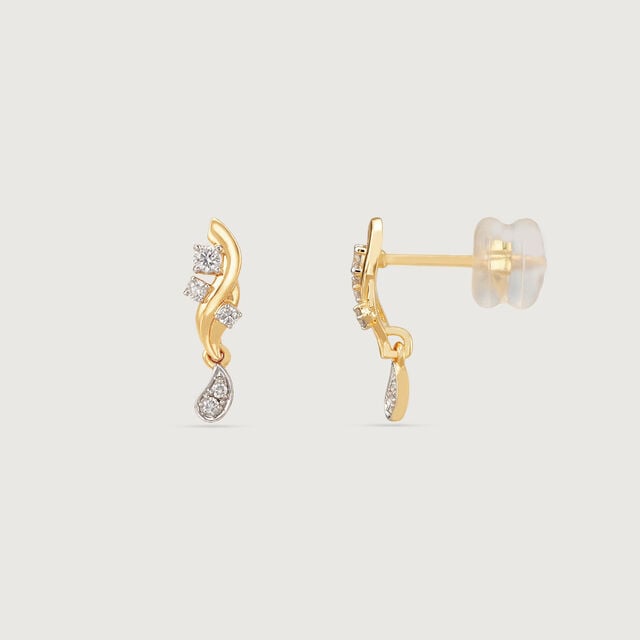 Graceful Drift Diamond Drop Earrings,,hi-res image number null