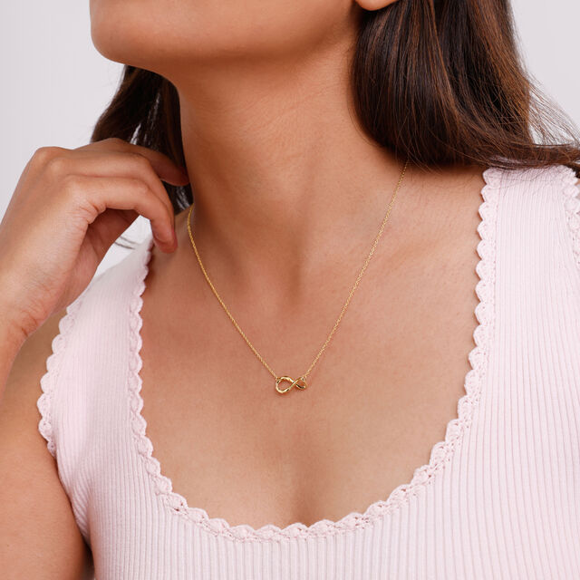 Infinity Love Gold Necklace,,hi-res image number null