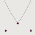 Fierce Flirty Silver Earrings and Necklace Set,,hi-res view 3