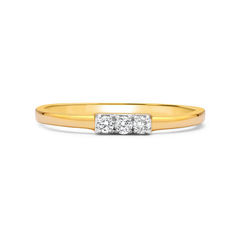14KT Yellow Gold Summer Frost Diamond Finger Ring