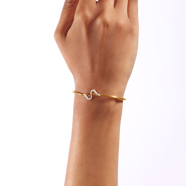Graceful Twirl Diamond Bangle,,hi-res image number null