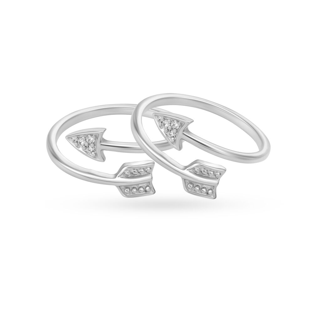 Buy Karmic Intersect Silver Toe Ring Online Mia by Tanishq