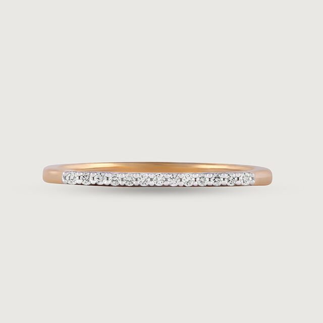 Classic Sleek Gold & Diamond Finger Ring,,hi-res image number null