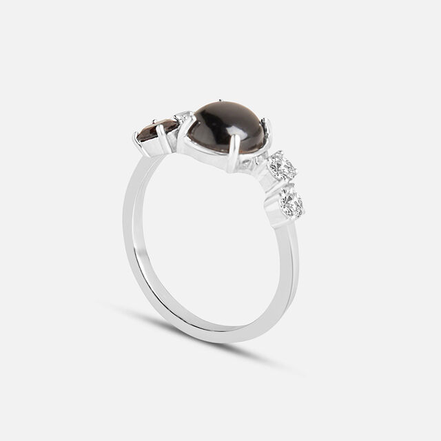 Midnight Glow Silver Finger Ring,,hi-res image number null