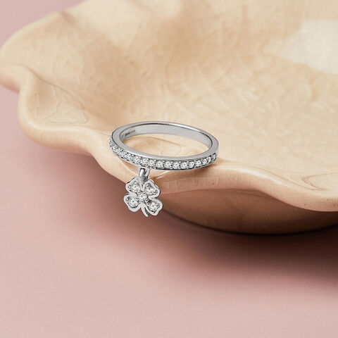 Clover Bling Silver Finger Ring