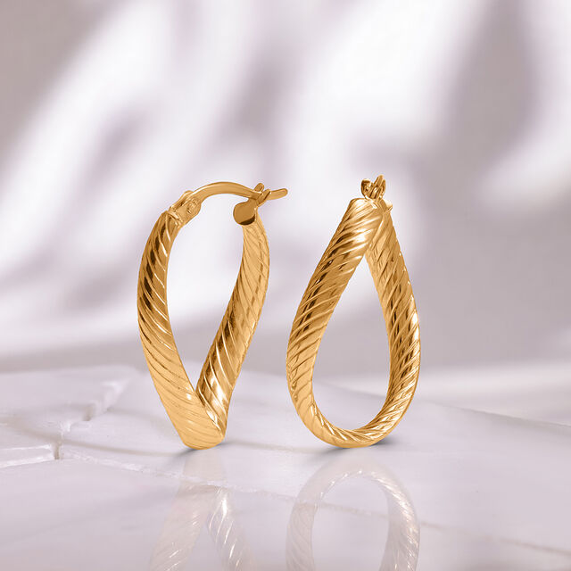 Spiral Glow 18KT Gold Hoop Earrings,,hi-res image number null