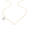 14KT Yellow Gold Drop Of Light Diamond Pendant With Chain,,hi-res view 2
