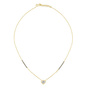 14KT Yellow Gold A Budding Heart Mangalsutra
