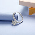 Fluttering Sparkle Silver Finger Ring,,hi-res view 1