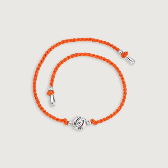 Eternal Knot Silver Rakhi,,hi-res image number null