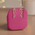 Serene Floating Diya Diamond Drop Earrings,,hi-res view 1
