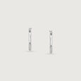 Intricate Radiant Mother of Pearl Silver Hoop Earrings,,hi-res view 5