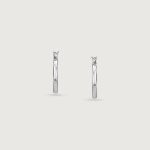Intricate Radiant Mother of Pearl Silver Hoop Earrings