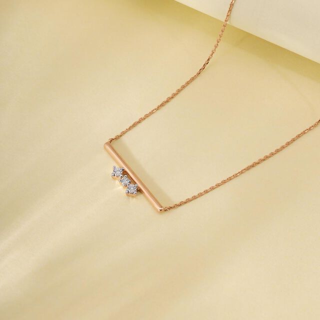 Sleek Horizon Diamond Necklace,,hi-res image number null