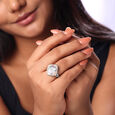 Mother of Pearl Oasis Silver Ring,,hi-res view 2