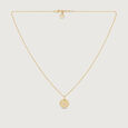 Textured Gold Coin Necklace,,hi-res view 4