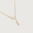 Heart Stream 14 Kt Gold & Pearl Necklace,,hi-res view 4