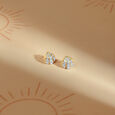 Radiant Arc Diamond Stud Earrings,,hi-res view 1